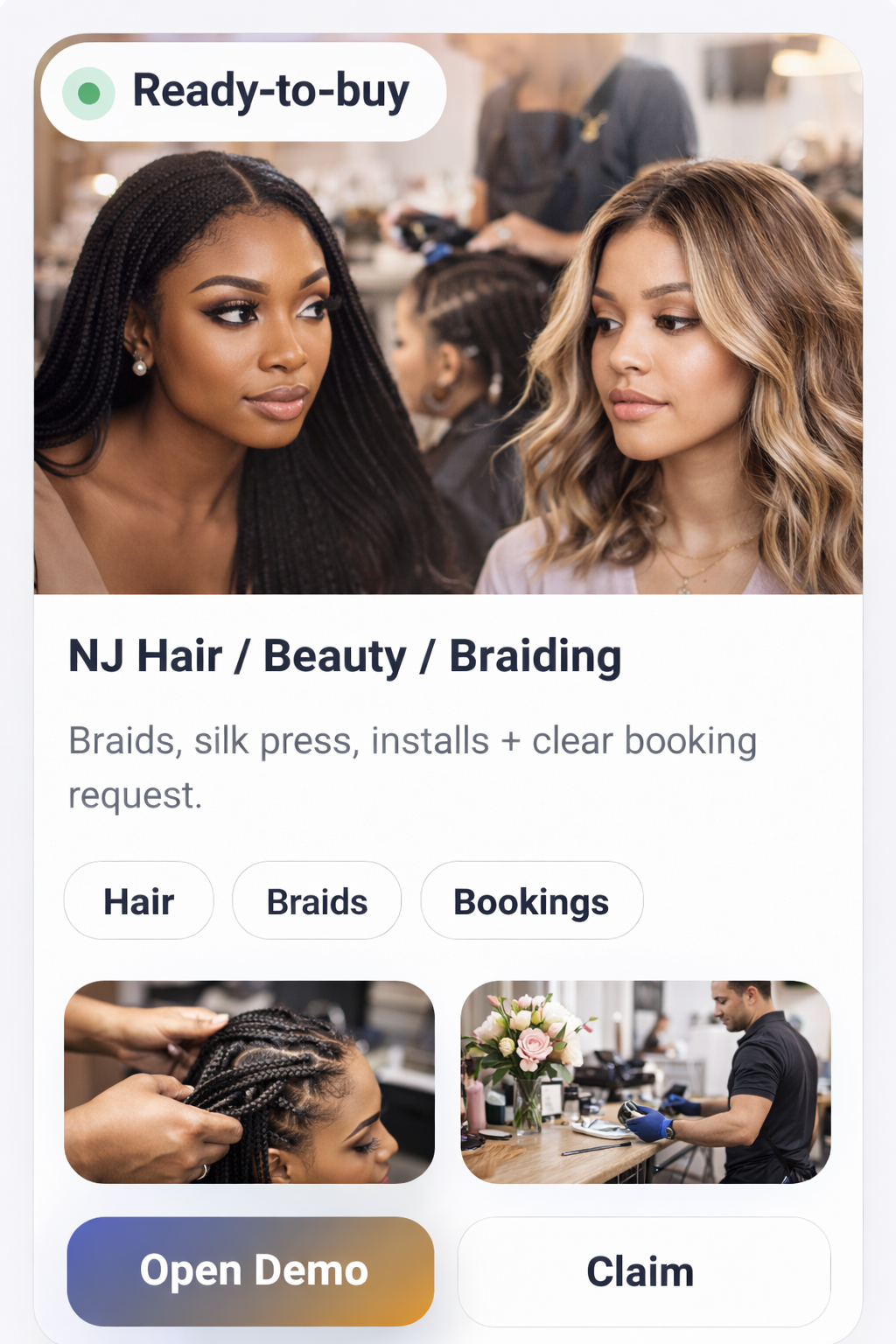 NJ Hair Braiding demo