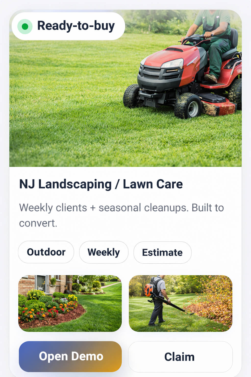 NJ Landscaping demo