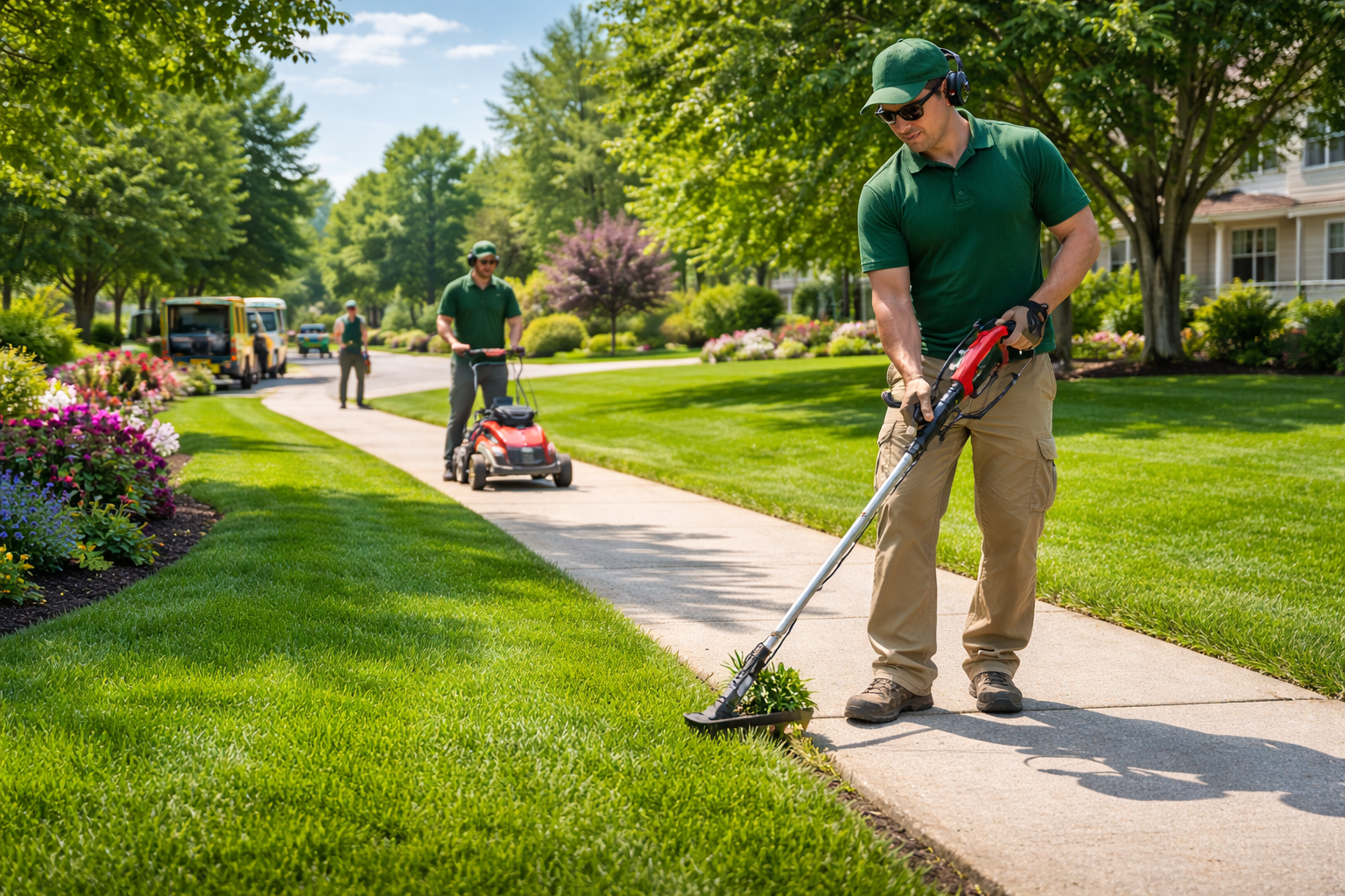 Mulch and flower beds